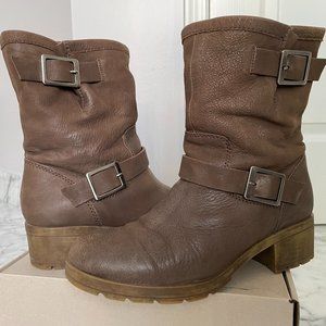 Millie’s leather boots from Hong Kong